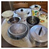 Lot of Vintage Metal Kitchenware w/ Colander