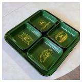 Metal John Deere Tray & Plates