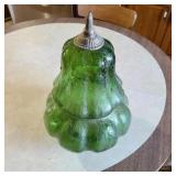 Vintage Green Crackle Glass Swag Lamp Globe