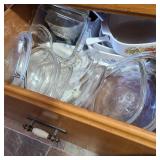 Large Drawer Full of Covered Casserole Dishes