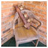 Weathered Chair & Nobody's Perfect Owls Weathered Chair & Nobody's Perfect Owls