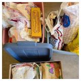 2 Totes & Box of Cross Stitch & Rug Making 2 Totes & Box of Cross Stitch & Rug Making