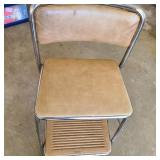 Cosco Step Stool / Chair w/ Brown Upholstery