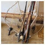 Lot of Fishing Poles w/ Nets