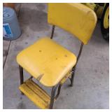 Vintage Yellow Step Stool / Chair