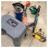 Lot w/ Rubbermaid Utility Stool & Tools