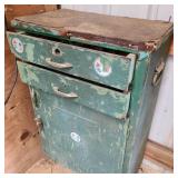 Old Green Shop Cabinet