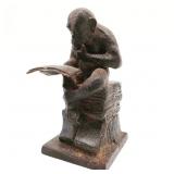 Cast Iron Chimpanzee Philosopher