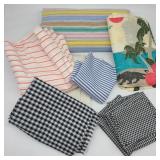 Bundle of Striped & Plaid Fabric w/ Beach Panther