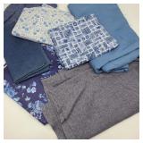 Lot of Blue Palette Fabric w/ Kessler for Concord Lot of Blue Palette Fabric w/ Kessler for Concord