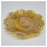Vintage Indiana Carnival Glass Scalloped Dish Vintage Indiana Carnival Glass Scalloped Dish