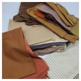 Lot of Vintage Earth Tone Fabric