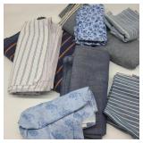Large Lot of Blue Palette & Striped Fabric Large Lot of Blue Palette & Striped Fabric