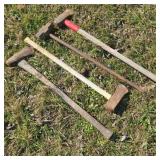 Lot of Mauls w/ Sledgehammer Lot of Mauls w/ Sledgehammer