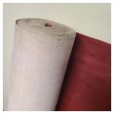 Huge Roll of Red Leather Style Upholstery Vinyl