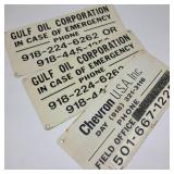 Gulf Oil & Chevron Metal Signs Gulf Oil & Chevron Metal Signs