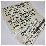 Gulf Oil & Chevron Metal Signs