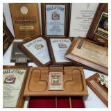 Box 1 of Vintage Automotive Salesman Plaques Box 1 of Vintage Automotive Salesman Plaques