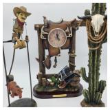 Lot of Western Themed Decor w/ Clock