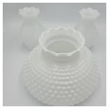 White Hobnail Lamp Shades