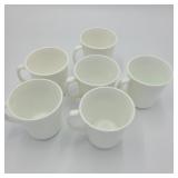 Set of 6 White Corning Mugs