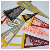 Lot of Vintage Pennants w/ Orcas Island