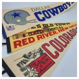 Lot of Vintage Pennants w/ Dallas Cowboys