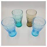 Lot of 4 Coca-Cola Glasses