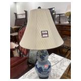 Blue and white Asian design lamp