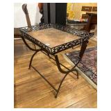 Metal tray top table