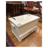 Small white painted trunk