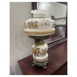 Hand painted flower design lamp