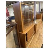 MCM two-piece curio cabinet