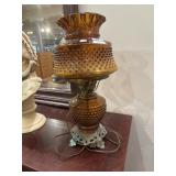 Amber glass lamp