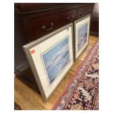 Pair of Beach scene prints