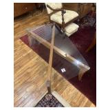 Glass rectangular coffee table
