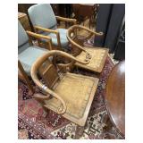 Pair of Asian design armchairs