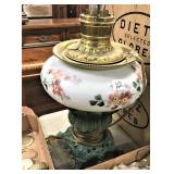 Antique Lamp Base, Floral