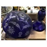 Blue Cut to Clear Lamp Shade/Base