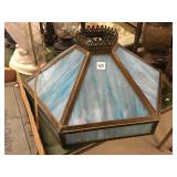 Slag Glass Hanging Light