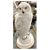 Franklin Mint Snowy Owl Lamp, no shade