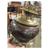 Old Bronze & Brass Asian Lamp Base