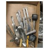 Silver Plate Flatware, Pearlite Handle Set