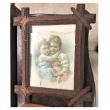 Large Tramp Art Frame, 2 Crossbars missing