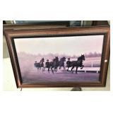 Large Horse Trotting Race Print
