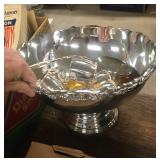 Silver Plate Punch Bowl Set w/ ladle