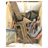 Lot C-Clamps, Horse Shoes
