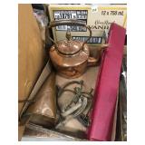 19thC Copper Kettle, Copper Funnel, Spurs