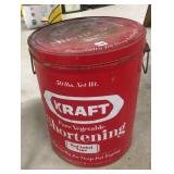Kraft Vegetable Shortening Tin