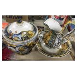 Italian Tureen, Bowl & Pitcher